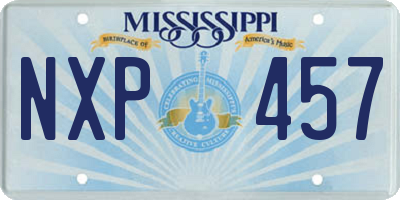 MS license plate NXP457