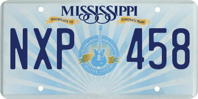 MS license plate NXP458