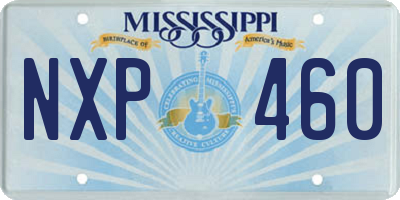 MS license plate NXP460