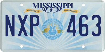 MS license plate NXP463