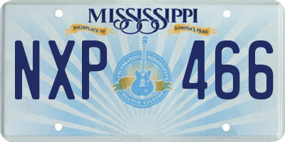 MS license plate NXP466