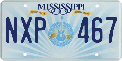 MS license plate NXP467