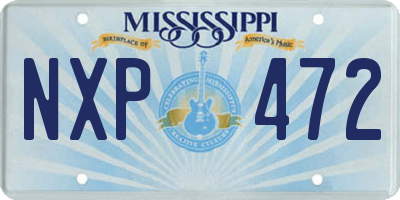 MS license plate NXP472