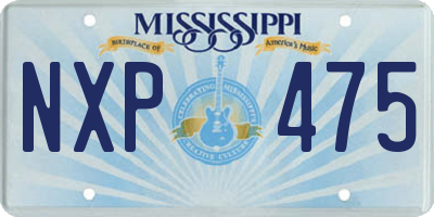MS license plate NXP475