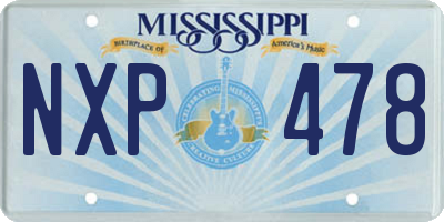 MS license plate NXP478