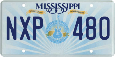 MS license plate NXP480