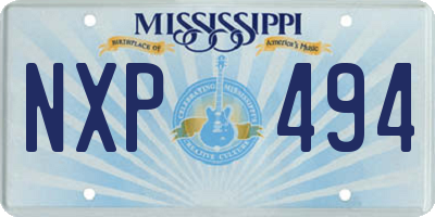 MS license plate NXP494
