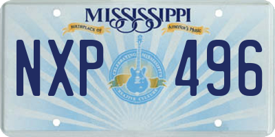 MS license plate NXP496