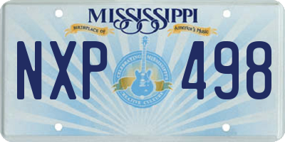 MS license plate NXP498