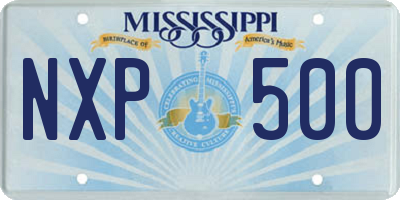 MS license plate NXP500