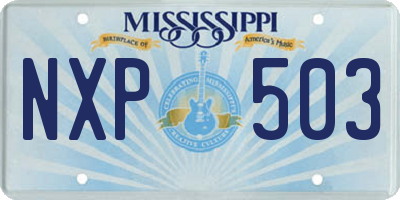 MS license plate NXP503
