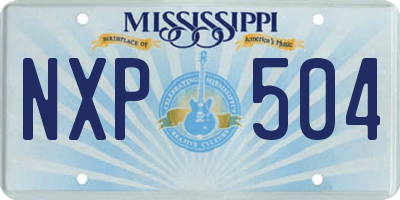 MS license plate NXP504