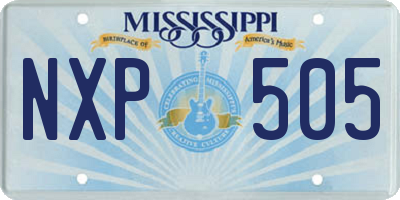 MS license plate NXP505