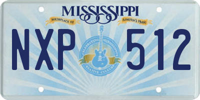MS license plate NXP512