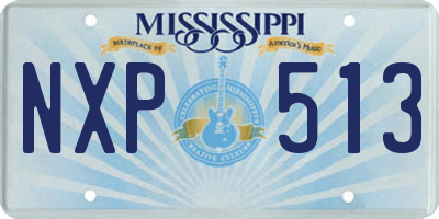 MS license plate NXP513