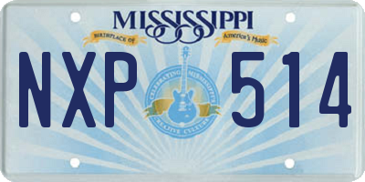 MS license plate NXP514