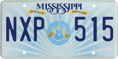 MS license plate NXP515