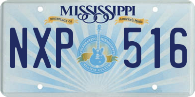 MS license plate NXP516