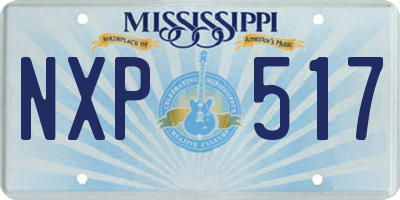 MS license plate NXP517