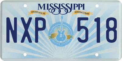 MS license plate NXP518
