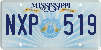 MS license plate NXP519