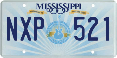MS license plate NXP521