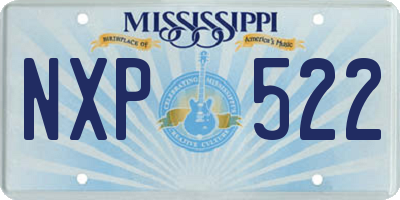 MS license plate NXP522