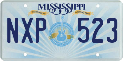 MS license plate NXP523