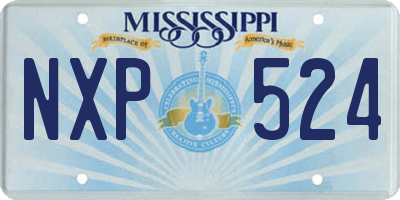 MS license plate NXP524