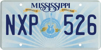 MS license plate NXP526