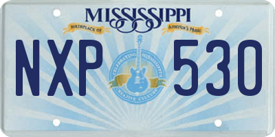 MS license plate NXP530