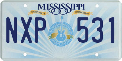 MS license plate NXP531