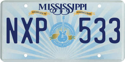 MS license plate NXP533