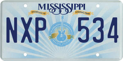 MS license plate NXP534