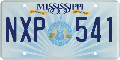 MS license plate NXP541