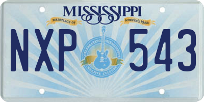 MS license plate NXP543