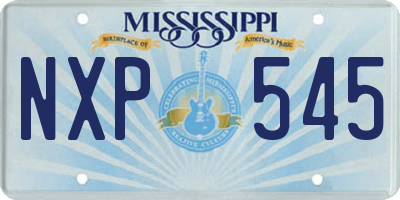 MS license plate NXP545