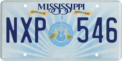 MS license plate NXP546