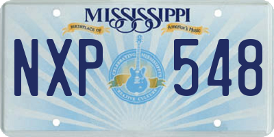 MS license plate NXP548