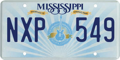 MS license plate NXP549