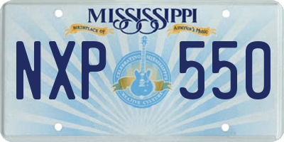 MS license plate NXP550