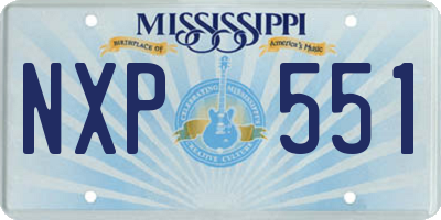 MS license plate NXP551