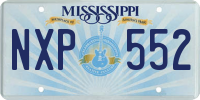 MS license plate NXP552