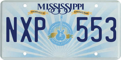 MS license plate NXP553