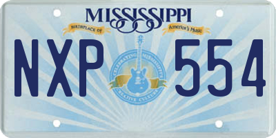 MS license plate NXP554