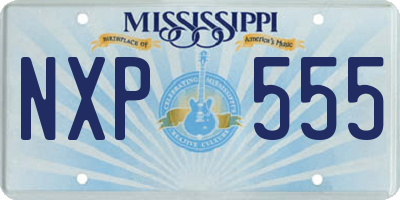 MS license plate NXP555