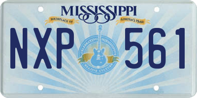 MS license plate NXP561