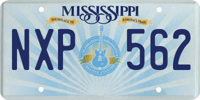 MS license plate NXP562