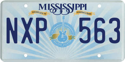 MS license plate NXP563