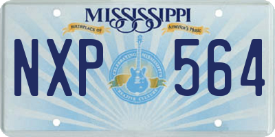 MS license plate NXP564